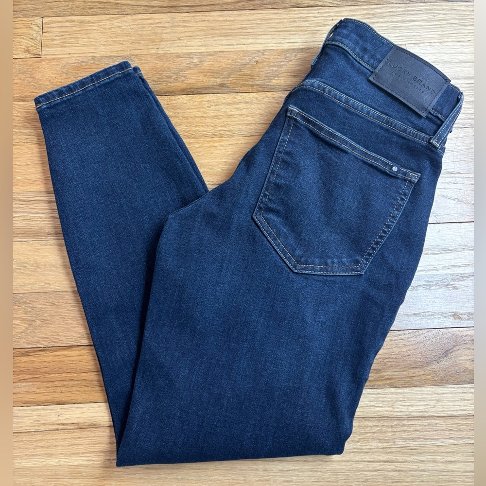 Lucky Brand Jeans Size 4/27A Dark Denim Ava Skinny Mid Rise Ankle Crop